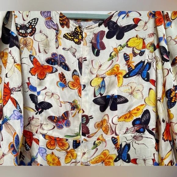 Samantha Pleet Butterfly Noble Midi Dress | Sz 6 - Picture 5 of 13